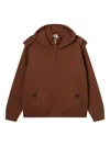 Shushu-tong Zip-up Wool Hooded Cardigan In Brown