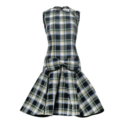 Shushu-tong Asymmetric Neckline Dress In Multi