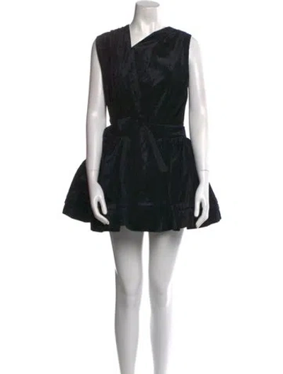 Pre-owned Shushu-tong Asymmetrical Mini Dress In Black