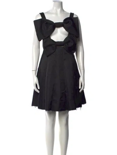 Pre-owned Shushu-tong Asymmetrical Mini Dress In Black