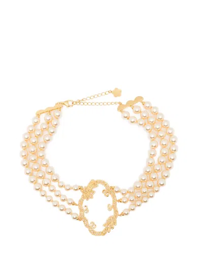 Shushu-tong Baroque-frame Necklace In Gold