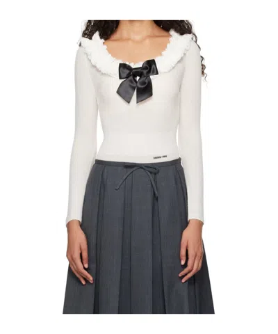 Shushu-tong Shushu/tong Bodysuit With Embellished Neckline In Black