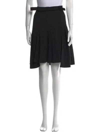 Pre-owned Shushu-tong Bow Accents Knee-length Skirt In Black