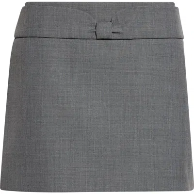 Shushu-tong Shushu/tong Bow Low Rise Miniskirt In Gray