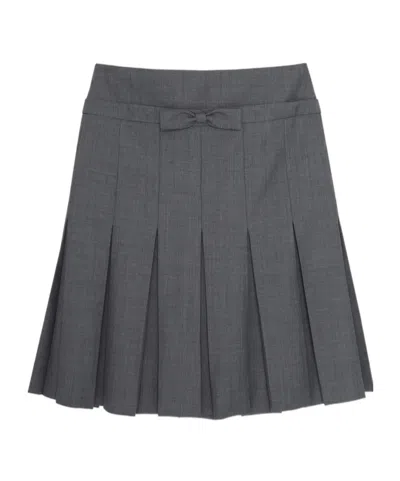 Shushu-tong Shushu/tong Bow Pleated Skirt In Gray