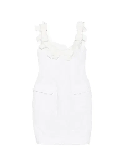 Shushu-tong Bow Pocket Mini Dress In White