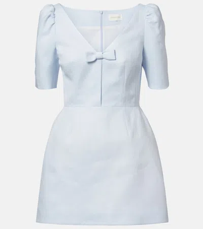 Shushu-tong Bow-detail Linen Minidress In Blue