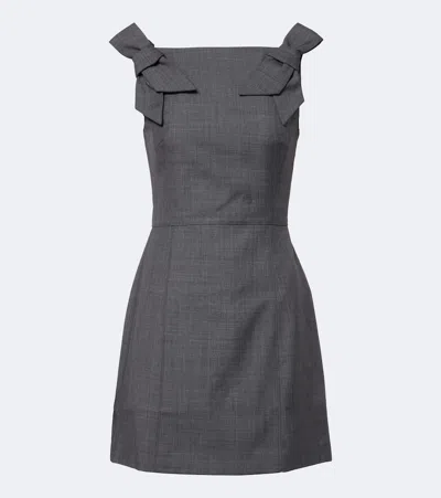 Shushu-tong Bow-detail Minidress In Gray