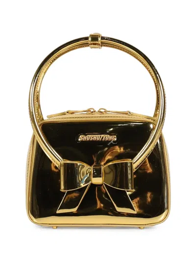 Shushu-tong Bow-detail Top-handle Tote Bag In Gold