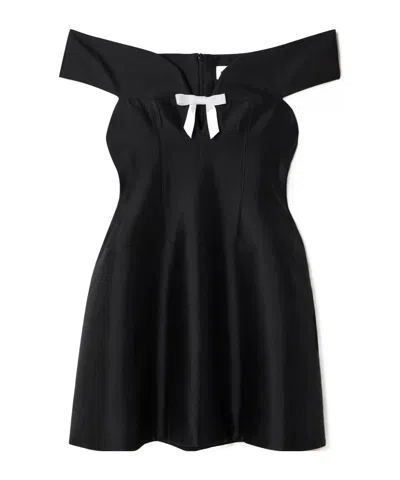 Shushu-tong Bow-embellished Dress In Black