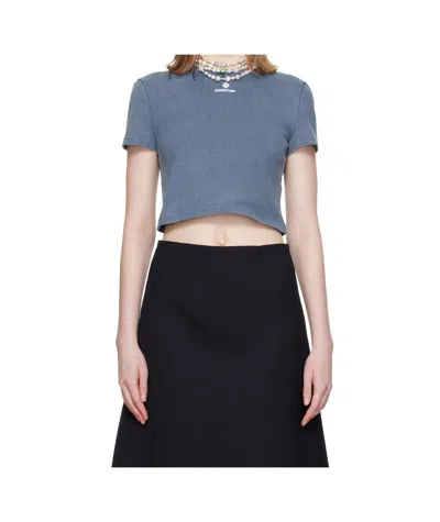 Shushu-tong Cotton Jersey T-shirt. In Blue