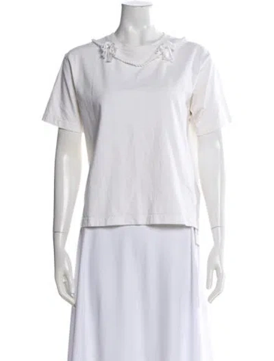 Pre-owned Shushu-tong Crew Neck Short Sleeve T-shirt In White