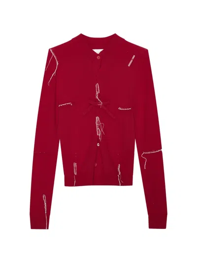 Shushu-tong Crew-neck Cardigan In Animal Print