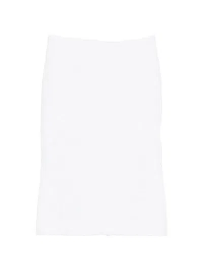 Shushu-tong Crinkled-effect Skirt In White
