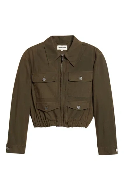 Shushu-tong Shushu/tong Crop Utility Jacket In Brown