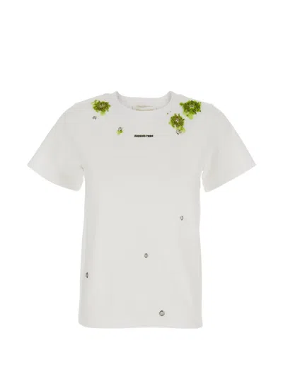 Shushu-tong Eyelet-embellished T-shirt In White