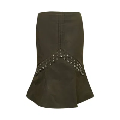 Shushu-tong Flared Midi Skirt In Gray