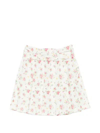 Shushu-tong Floral Mini Skirt In White