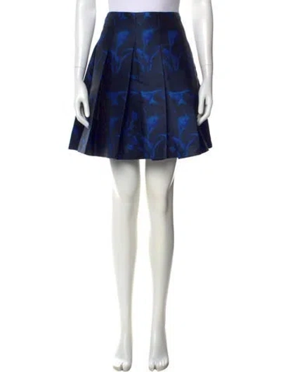 Pre-owned Shushu-tong Floral Print Mini Skirt In Blue