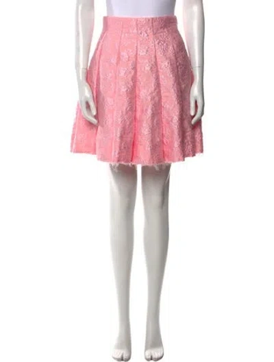 Pre-owned Shushu-tong Floral Print Mini Skirt In Pink
