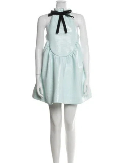 Pre-owned Shushu-tong Halterneck Mini Dress In Blue