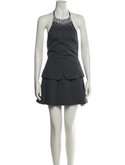 Pre-owned Shushu-tong Halterneck Mini Dress In Green