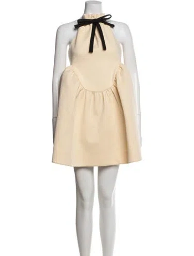 Pre-owned Shushu-tong Halterneck Mini Dress In Neutral
