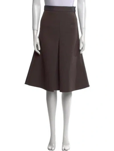 Pre-owned Shushu-tong Knee-length Skirt In Brown