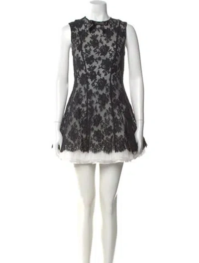 Pre-owned Shushu-tong Lace Mini Dress In Gray