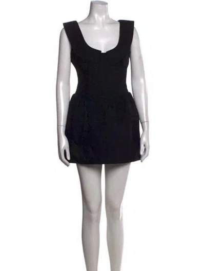 Pre-owned Shushu-tong Lambswool Mini Dress In Black