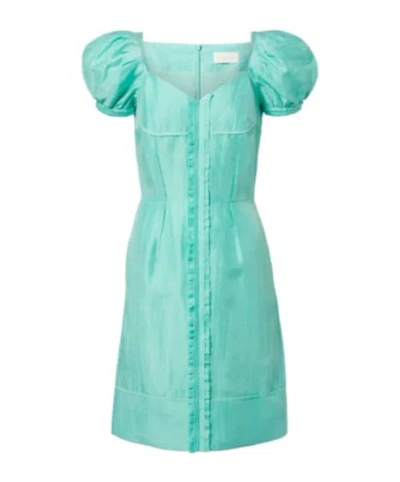 Shushu-tong Linen-blend Midi Dress In Blue