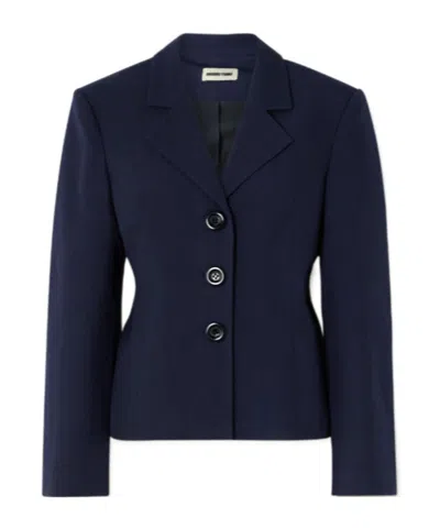Shushu-tong Long-sleeved Suit Jacket In Blue