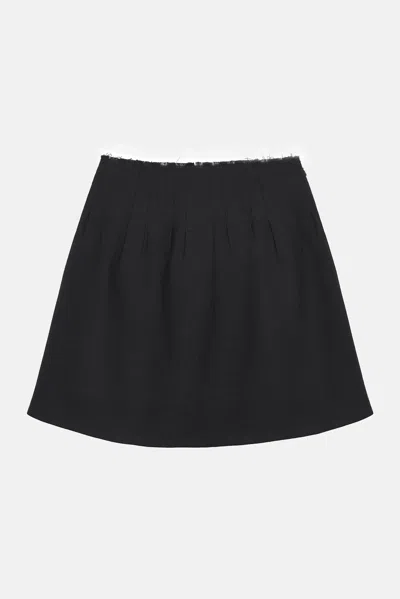 Shushu-tong Low-rise Pleated Skirt In Black