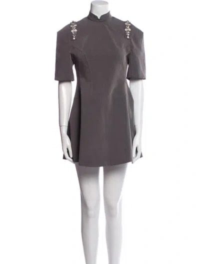 Pre-owned Shushu-tong Mock Neck Mini Dress W/ Tags In Gray