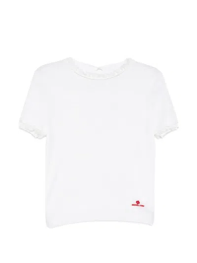 Shushu-tong Mock-neck Knitted Top In White