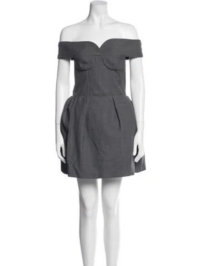 Pre-owned Shushu-tong Off-the-shoulder Mini Dress W/ Tags In Gray
