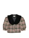 Shushu-tong Patchwork Ruffled-collar Jacket In Multi