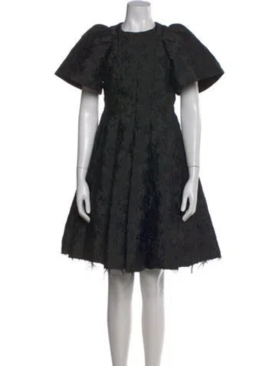 Pre-owned Shushu-tong Patterned Mini Dress In Black
