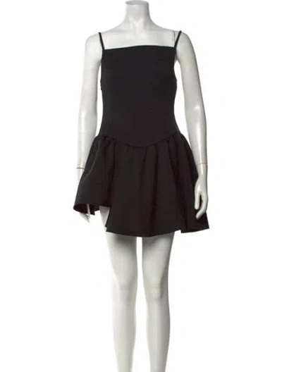 Pre-owned Shushu-tong Patterned Mini Dress In Black