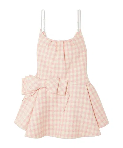 Shushu-tong Plaid Suspender Dress In Brown