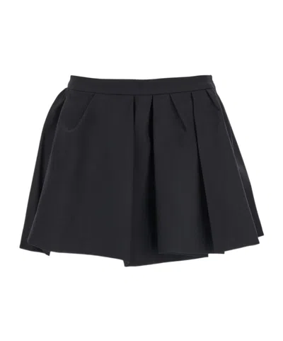Shushu-tong Pleat-detail Mini Skirt In Blue