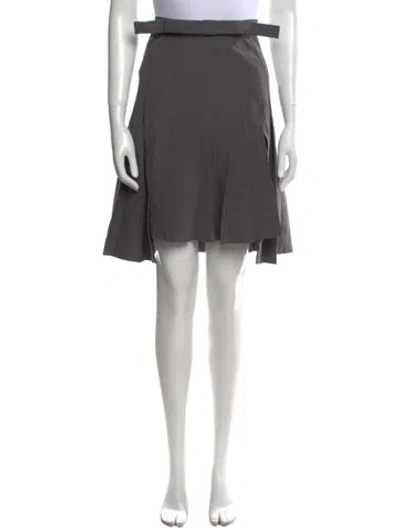 Pre-owned Shushu-tong Pleated Accents Knee-length Skirt In Gray