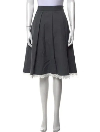Pre-owned Shushu-tong Pleated Accents Midi Length Skirt In Grey