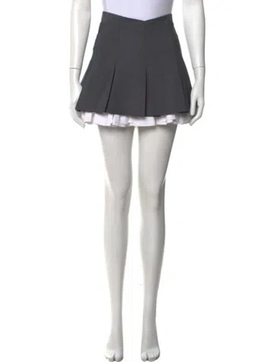 Pre-owned Shushu-tong Pleated Accents Mini Skirt In Gray