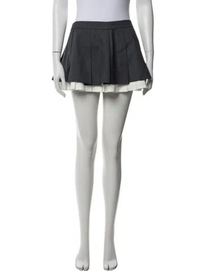 Pre-owned Shushu-tong Pleated Accents Mini Skirt W/ Tags In Grey