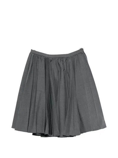 Shushu-tong Pleated Midi Skirt In Blue