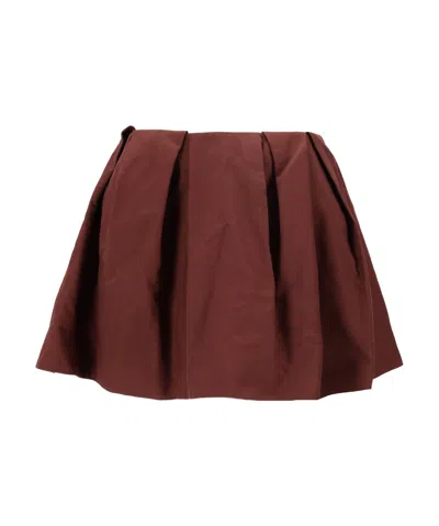 Shushu-tong Shushu/tong Pleated Miniskirt In Red