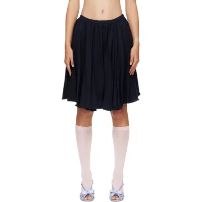 Shushu-tong Pleated A-line Mini Skirt In Black