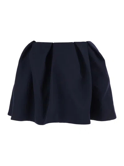 Shushu-tong Shushu/tong Pleated Wool Skirt In Blue