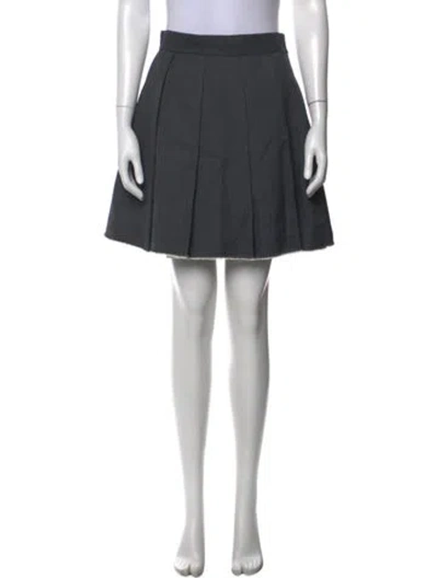 Pre-owned Shushu-tong Raw-edge Trim Mini Skirt W/ Tags In Grey